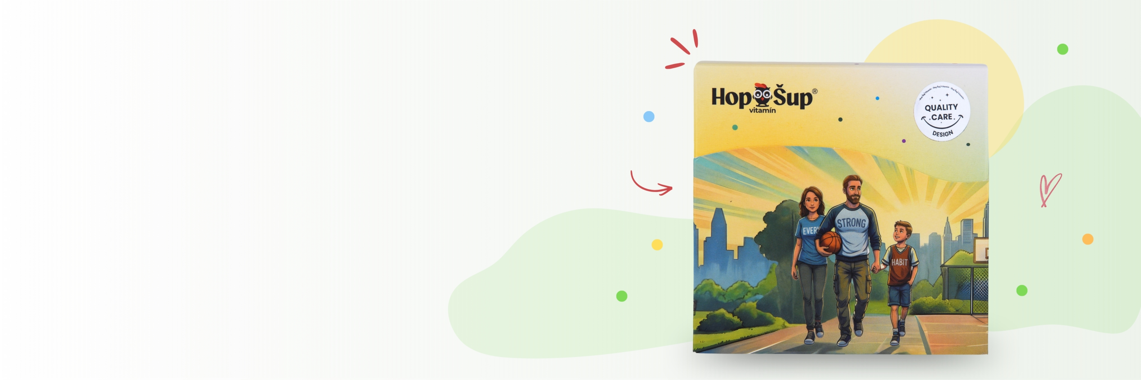 Dizajnová krabička na vitamíny Hop Sup